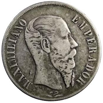 Mexico Maximilian Peso 1866 Mexico City