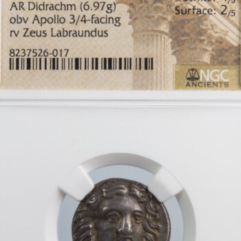 Satrapes de Carie Pixodaros didrachm NGC XF