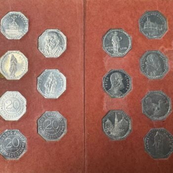 25 jetons en aluminium Nürnberg-Fürther 1921