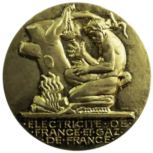 AE medal EDF GDF Gilted by Dropsy