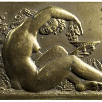 Bronze plaquette by G. Crouzat