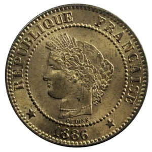 Third Republic 2 centimes 1886
