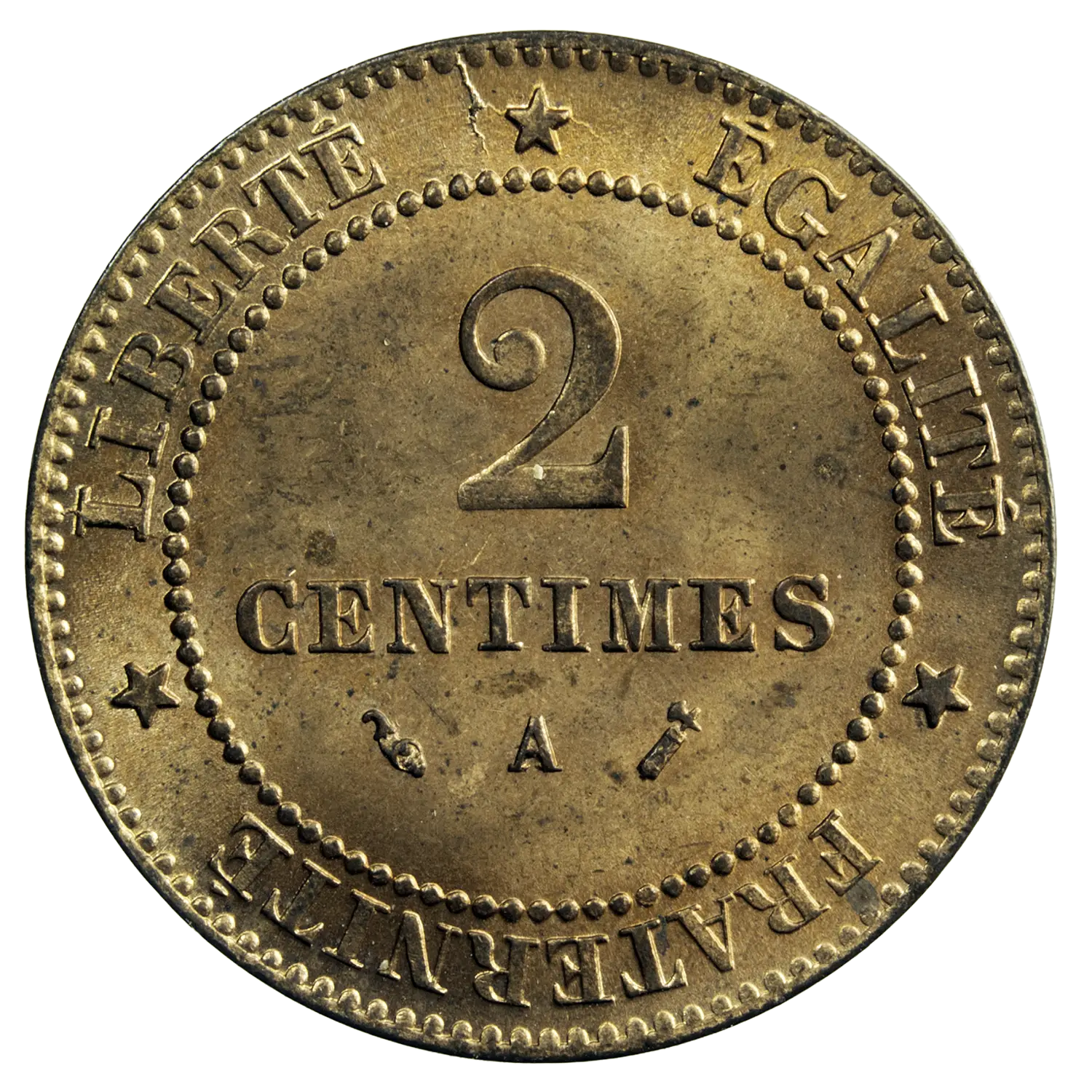 Third Republic 2 centimes 1886