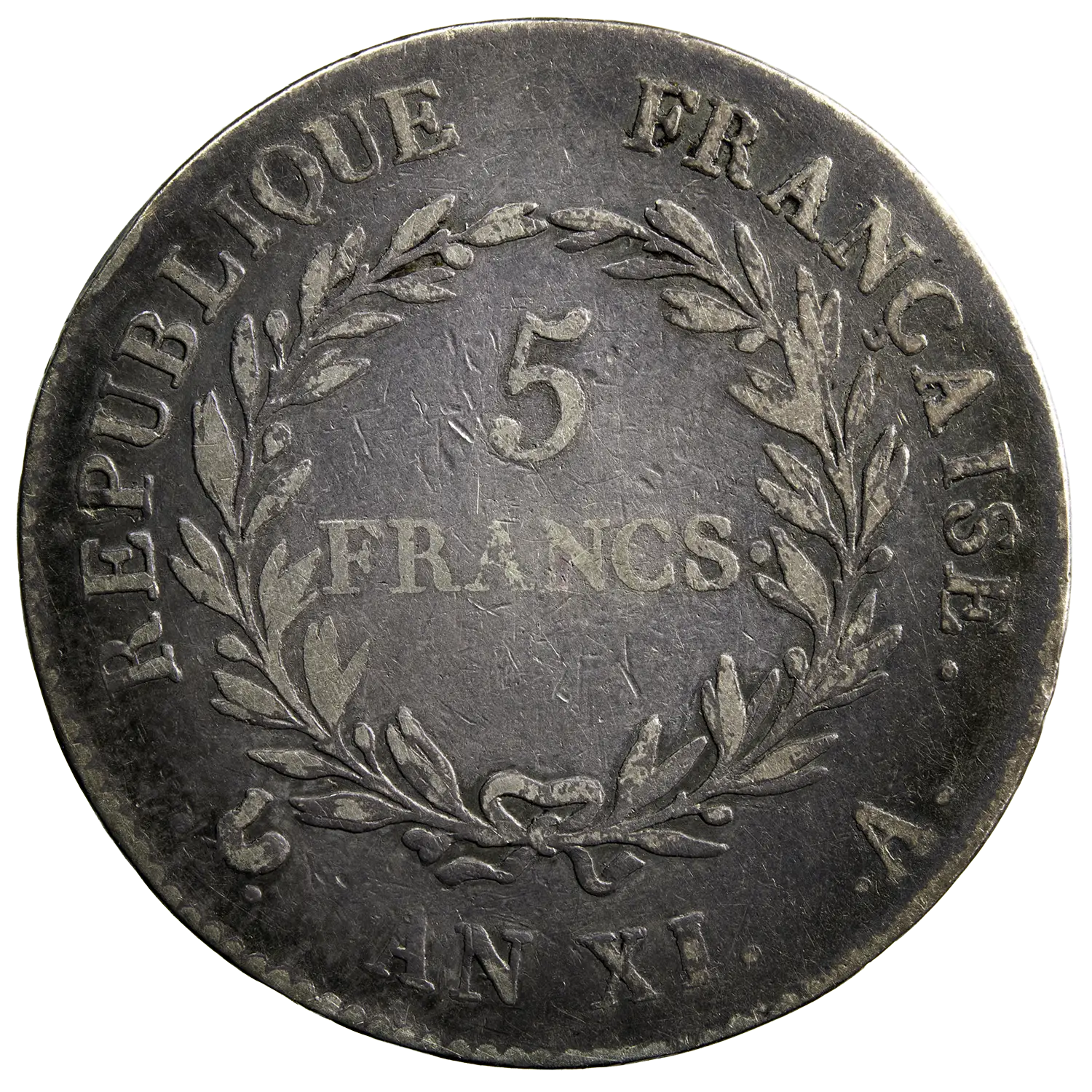 Napoléon Bonaparte 5 francs AN XI Paris