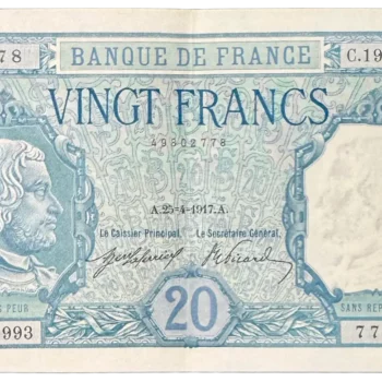 20 francs Bayard 25 4 1917