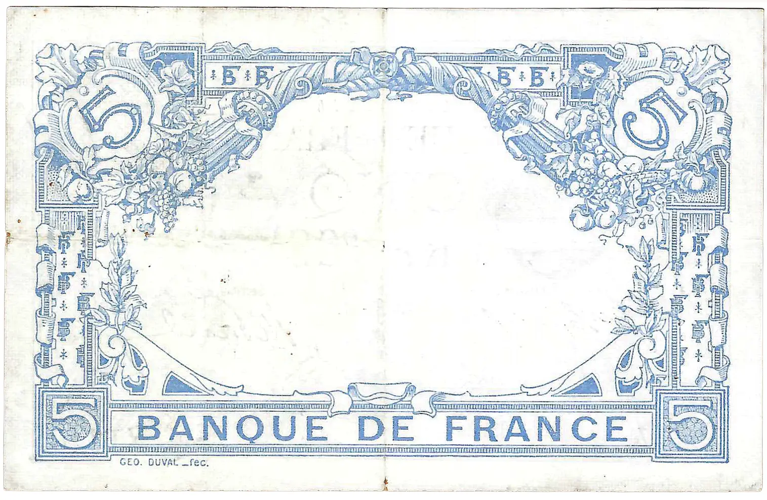 5 francs bleu 8 Juin 1915