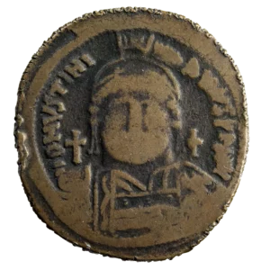 Justinien I follis Constantinople Année 15