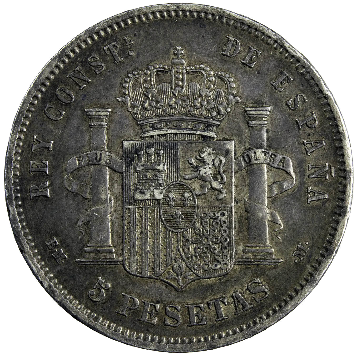 Espagne Alphonse XII 5 pesetas 1878