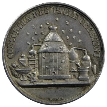 Jeton société d'émulation et de prévoyance des pharmacies 1853