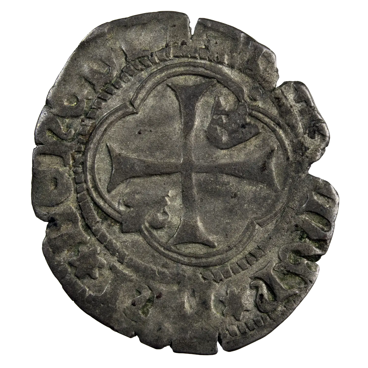 Charles VII petit blanc à la couronne Montelimar