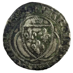 Charles VII petit blanc à la couronne Orléans