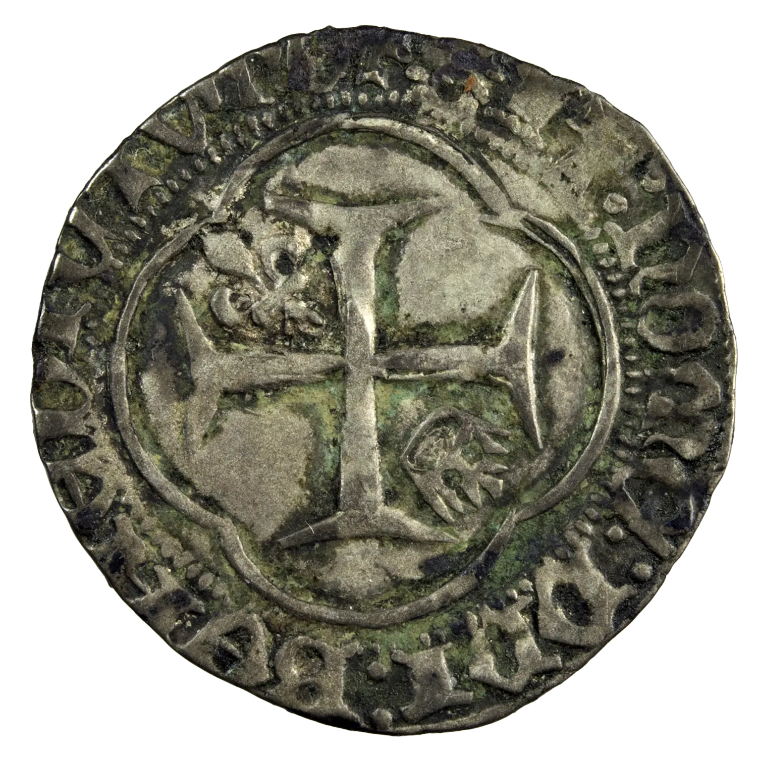 Charles VII petit blanc à la couronne Orléans