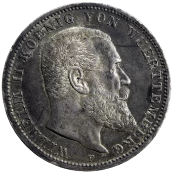 Allemagne Wurtemberg 3 mark 1914 F