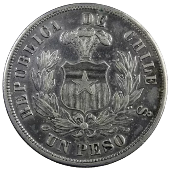 Chili Peso 1878 Santiago