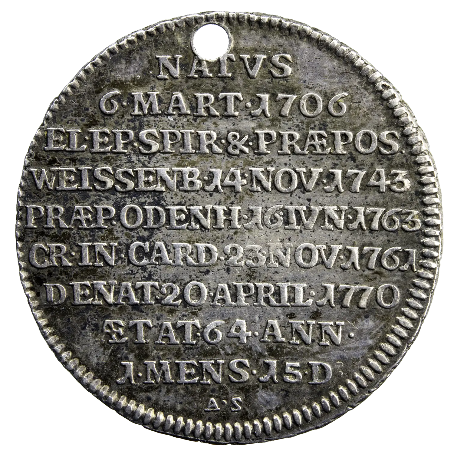 Evêché de Speyer Franz Christof 1/4 thaler 1770