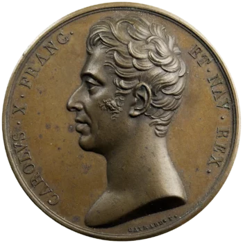 Charles X médaille avènement au trône