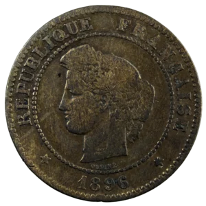 Third french republic 5 centimes 1896 Torch