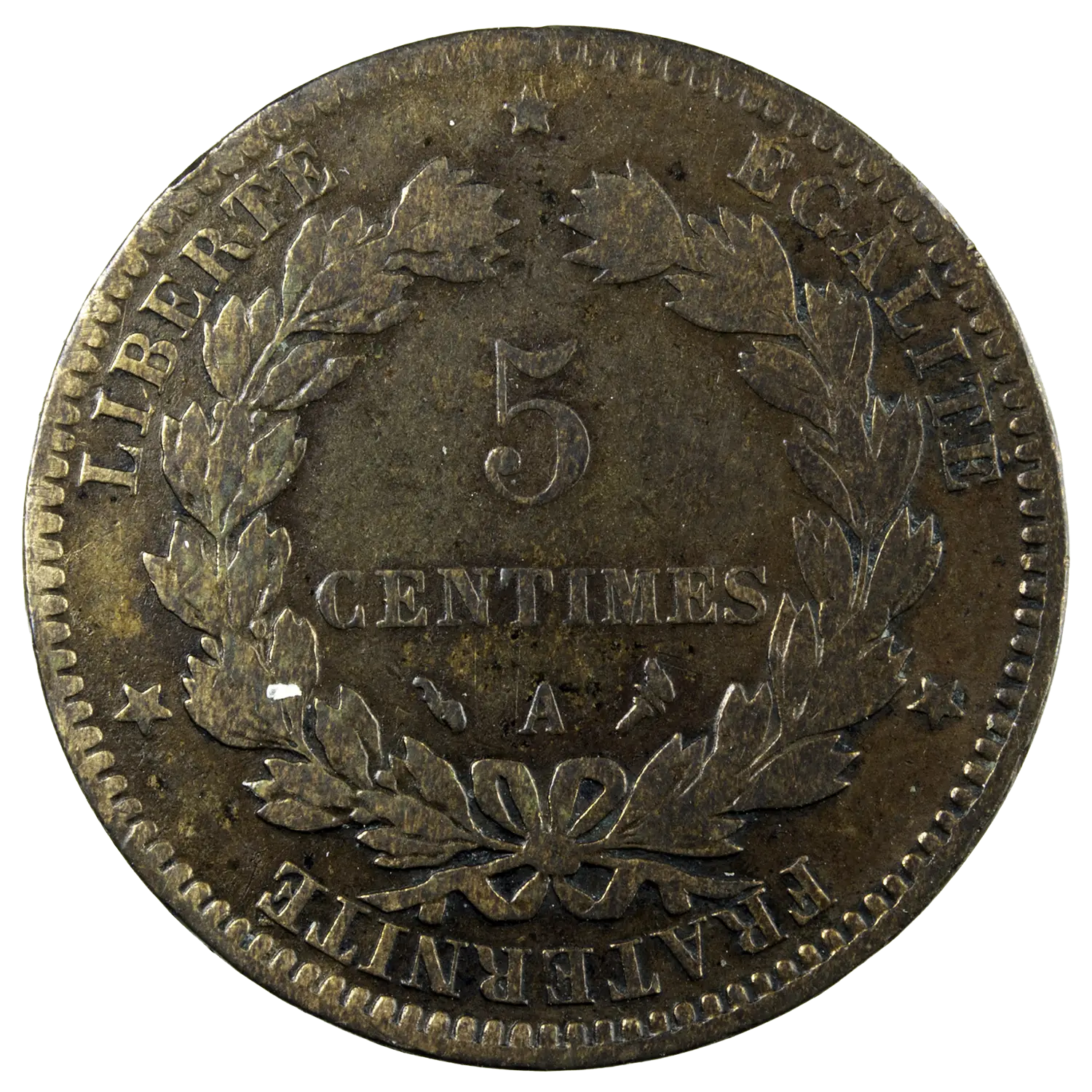 Third french republic 5 centimes 1896 Torch