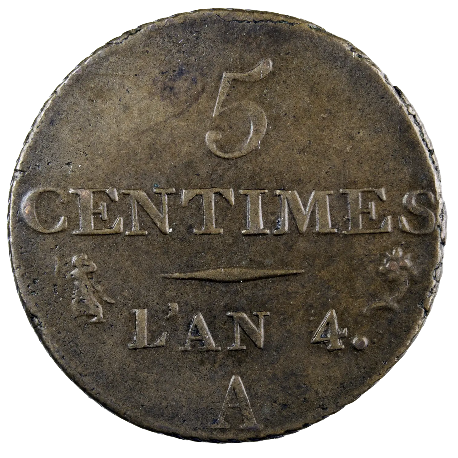 Directory 5 centimes Dupré An 4 Paris