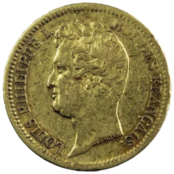 Louis Philippe 20 francs 1831 A tranche en creux