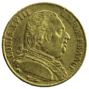 Louis XVIII 20 francs 1814 Bordeaux