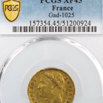 Napoléon I 20 francs 1813 Bayonne PCGS XF45