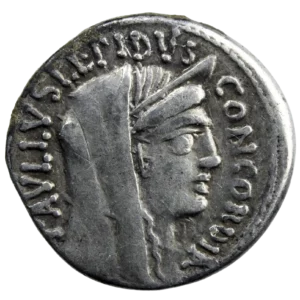 Aemilius Lepidus Paullus denier 62 avant JC