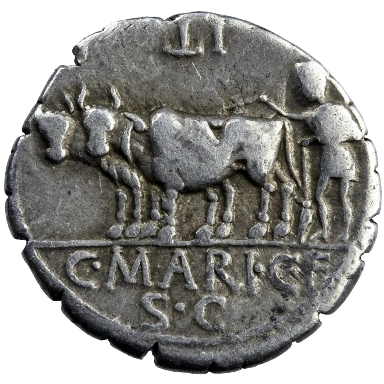 Gaius Marius Capito AR denarius 81 BC - Image 2