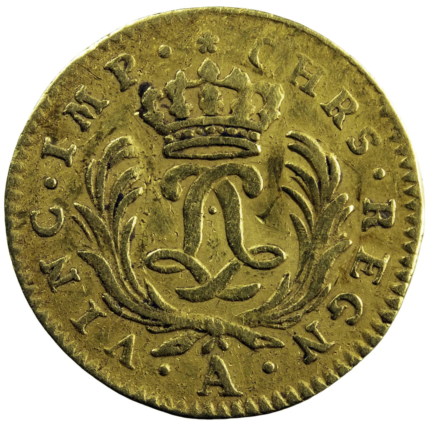 Louis XV Half-louis mirliton 1723 Paris - Image 2