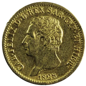 Sardinia Charles Felix 20 lire 1828 Turin
