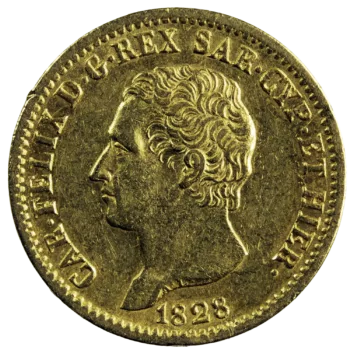 Sardaigne Charles Felix 20 lire 1828 Turin