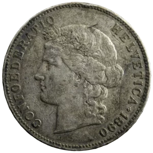 Suisse 5 francs 1890