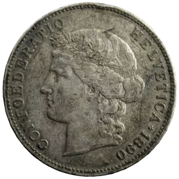 Switzerland 5 francs 1890