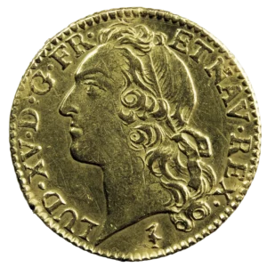 Louis XV louis d'or au bandeau 1747 Lille