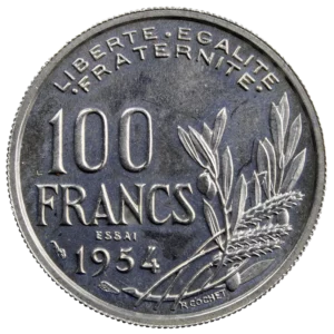 Essai 100 francs 1954 cupro-nickel