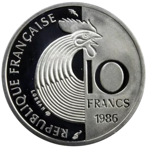 10 francs Schuman 1986 argent