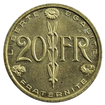 Essai du concours de 20 francs par Simon 1950