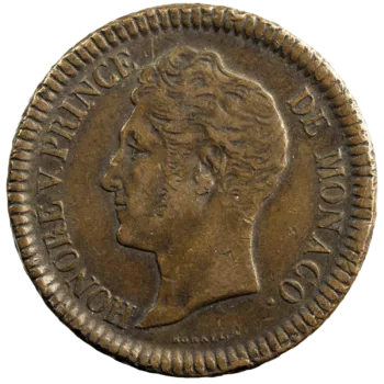 Monaco Honore V un décime 1838