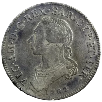 Savoia Vittorio Amedeo III Mezzo scudo 1782
