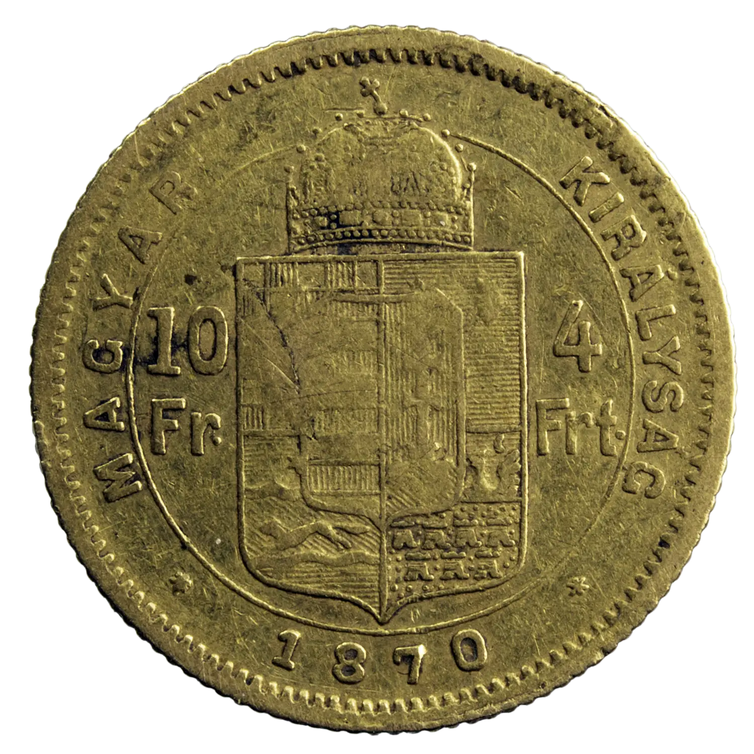 Hungary 4 forint 1870 GYF - Image 2