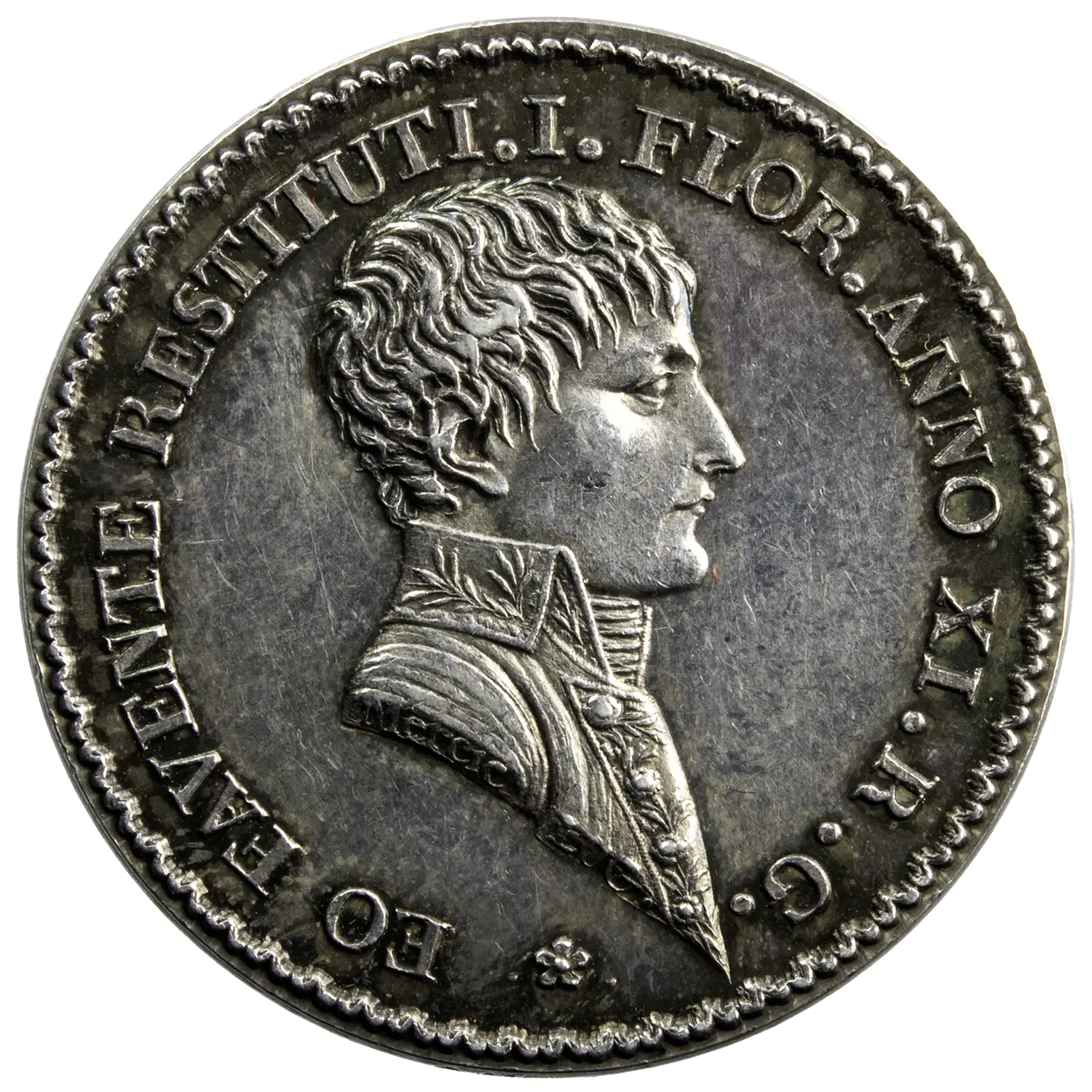 Napoléon jeton argent agent de change Lyon 1803