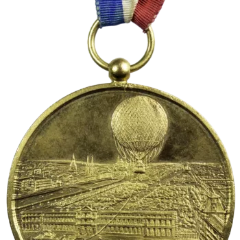 Médaille ascension ballon captif à vapeur Paris 1878