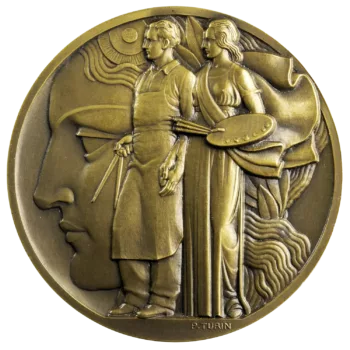 Médaille exposition international des arts Techniques par Turin