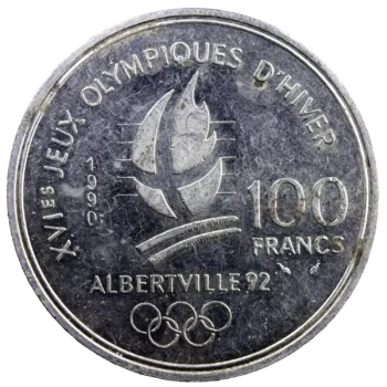 100 francs argent 1990 JO Alberville