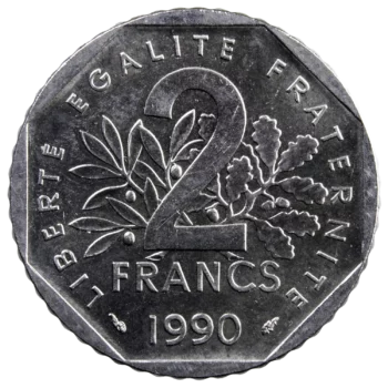 V république 2 francs 1990