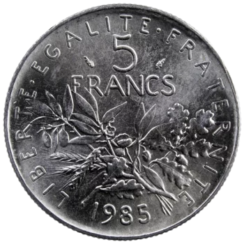 V République 5 francs 1985