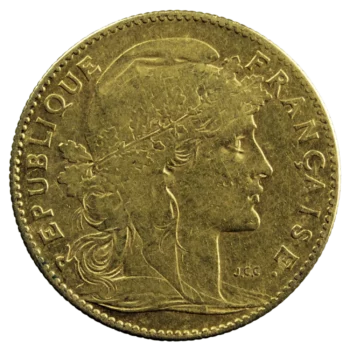 10 francs or coq 1901