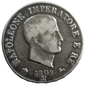 royaume d'Italie 5 lire 1809 Milan