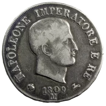 royaume d'Italie 5 lire 1809 Milan