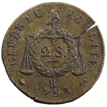 Convention 2 sols 1793 Rouen